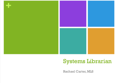 System Librarian Presentation